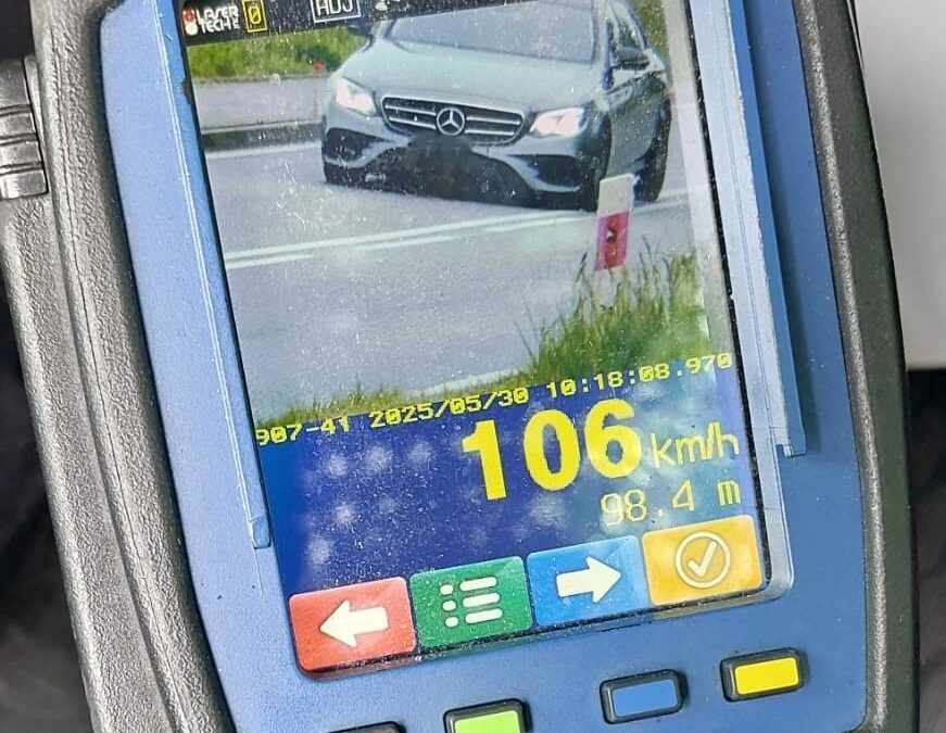 Rażące przekroczenie prędkości w Starym Węgorzynku – kierowca stracił prawo jazdy