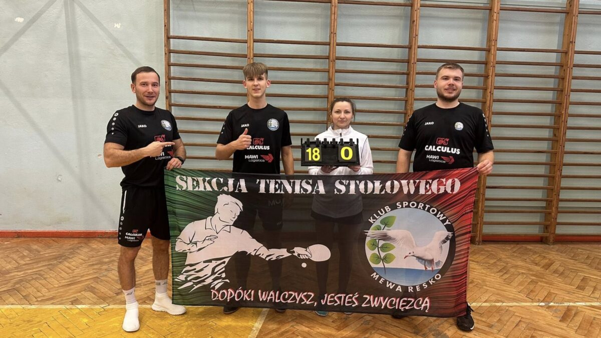 Dominacja sekcji tenisa stołowego Mewy Resko w IV Lidze – Mocny debiut Tryhub