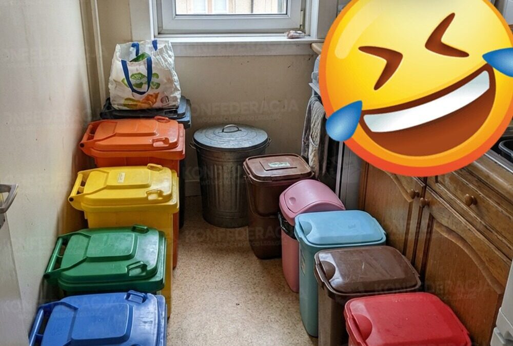 Śmieciowy absurd nadchodzi. Według nowych reguł unijnych, konieczne będzie posiadanie aż… 11 różnych pojemników na odpady