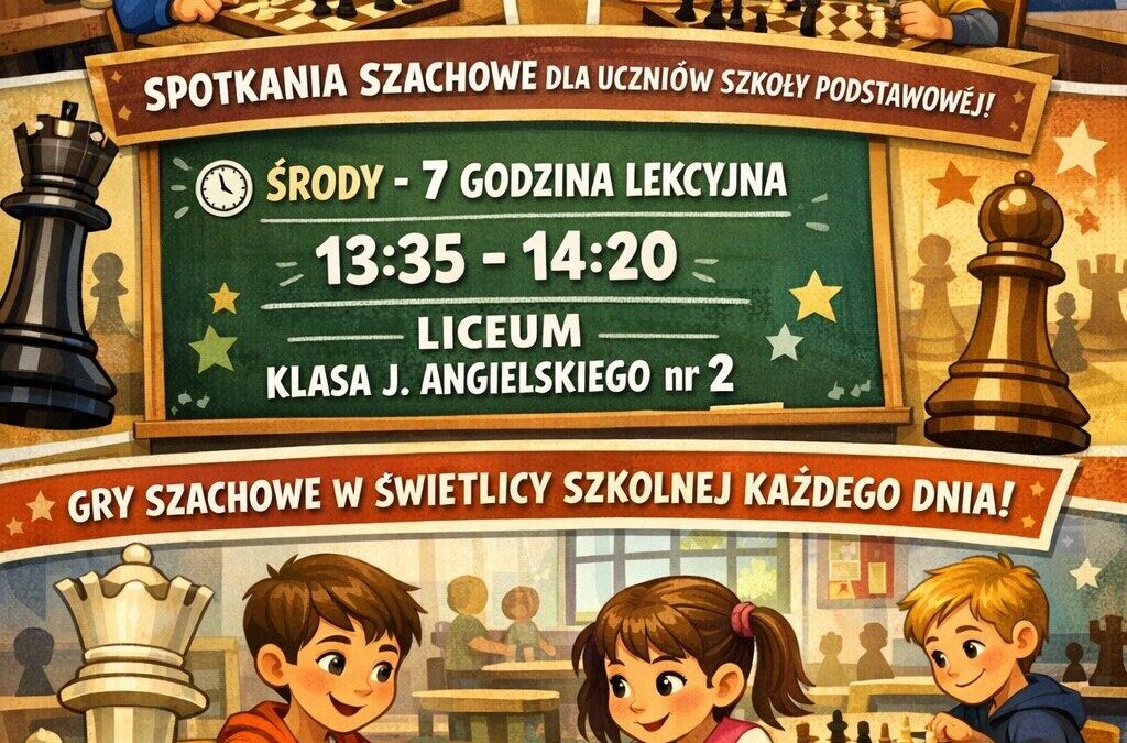 Zajęcia szachowe dla uczniów szkoły podstawowej w Zespole Szkół w Resku